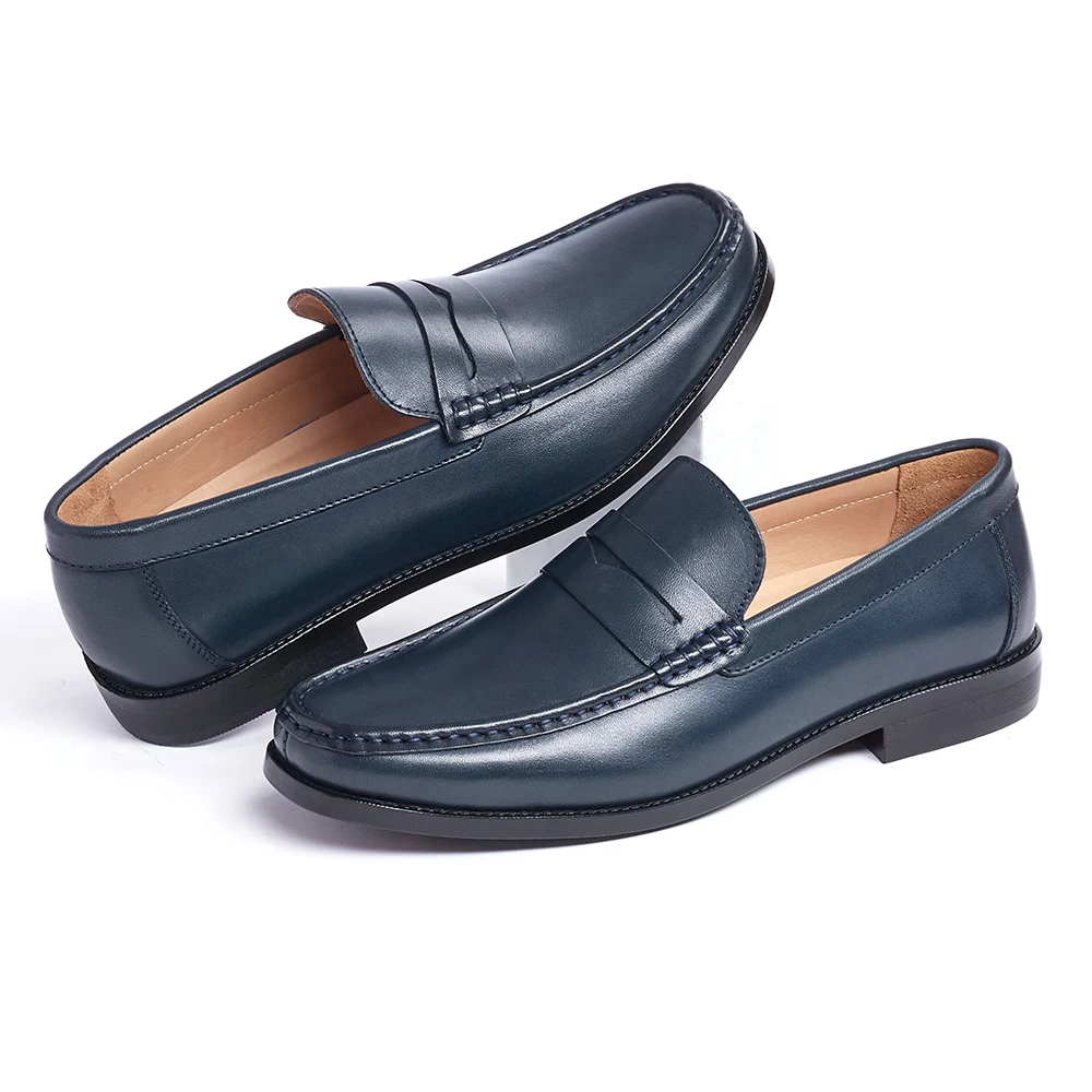 Habc1cfad4c7f4a8b919593feabe3c42cM-1.webp Men's Dress Genuine Leather Shoes Slip-on Man Shoes Formal Business Casual Ho... - Image 1
